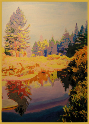 Last Chance Creek, Sierra VQ - Original Painting  by Keith Howchi Kilburn